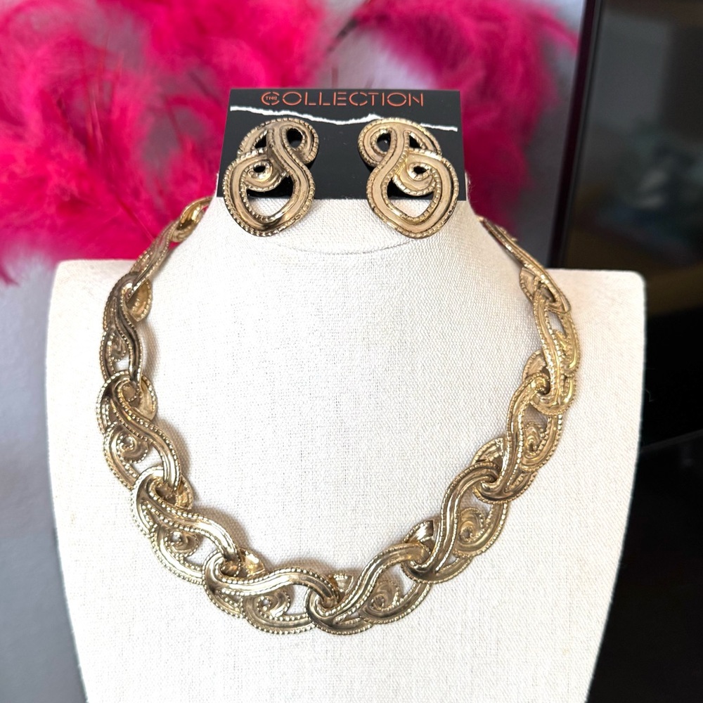 Vintage Macys Collection Necklace and Earring Set